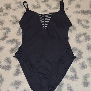 Black one piece swimsuit